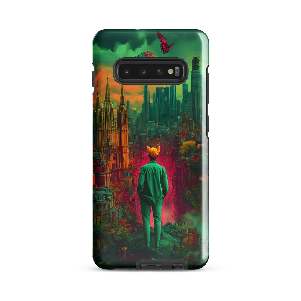 Journey Through a Surreal Cityscape | Phone Case |  S10 Plus | Tough Case | Glossy