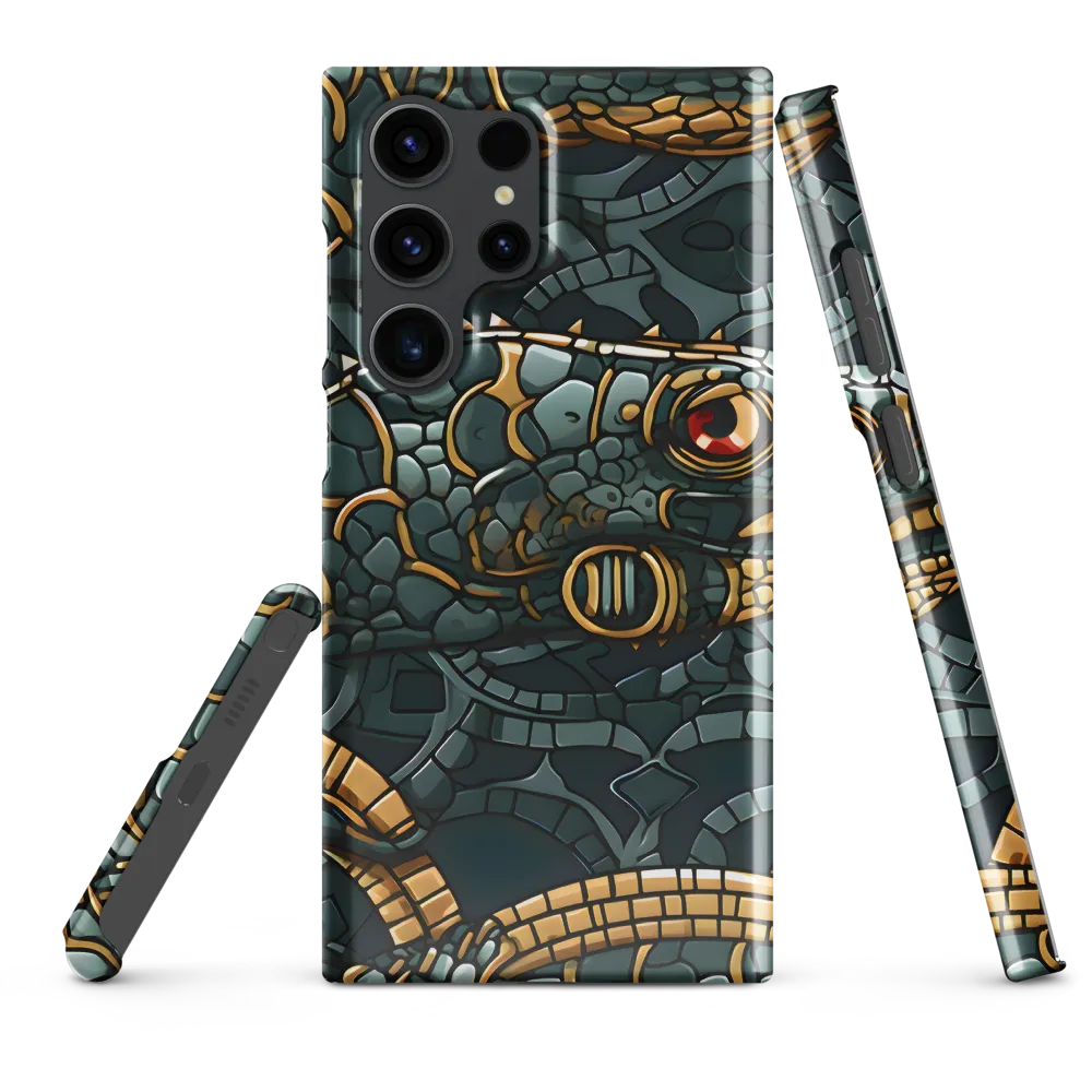 Reptilian Elegance: A Digital Art Nouveau Tapestry