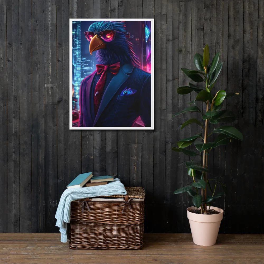 The Dapper Avian | Canvas with White Frame | 24″×32″