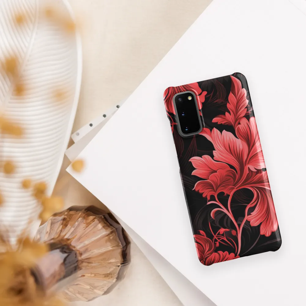 Tropical Elegance in Red | Phone Case |  S20 | Snap Case | Matte