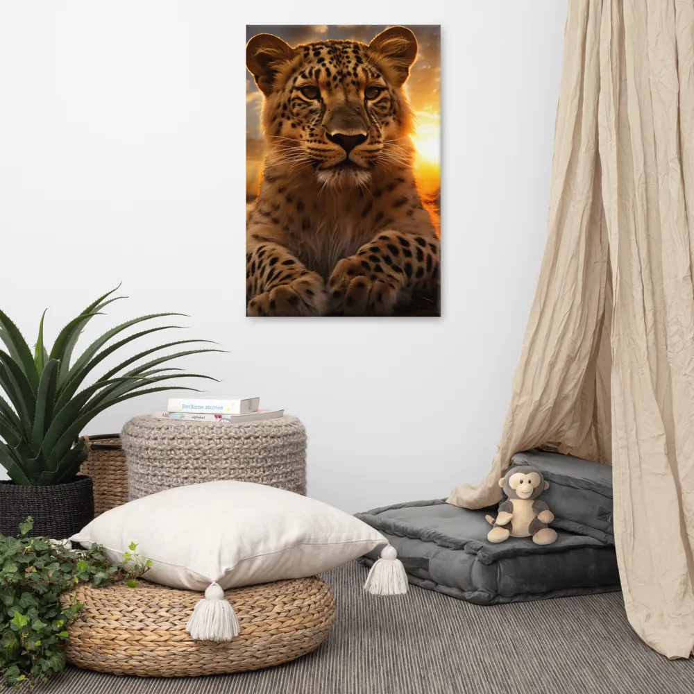 Regal Presence: The Leopard at Sunset
