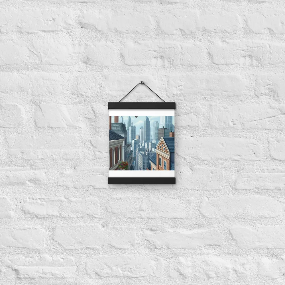 Urban Symphony | Poster With Black Wood Hanger | 8″×10″
