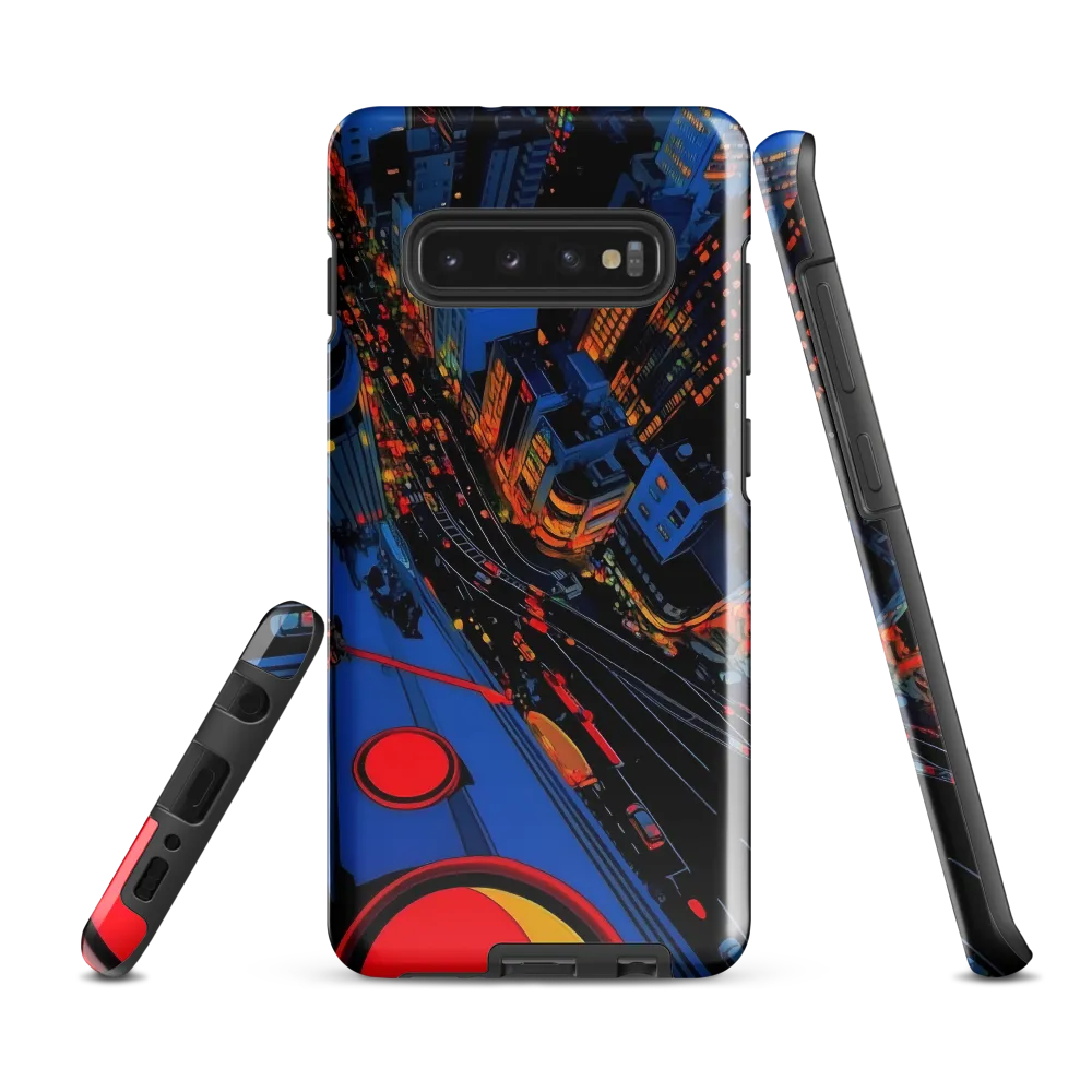 Vibrant Nightscape: A Futuristic City Overlook | Phone Case |  S10 Plus | Tough Case | Glossy