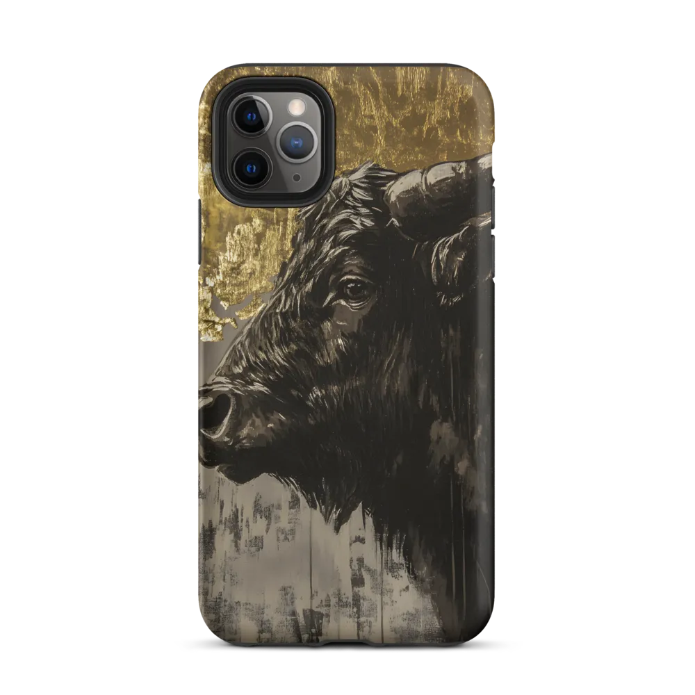 Majestic Bull Against the Golden Horizon
