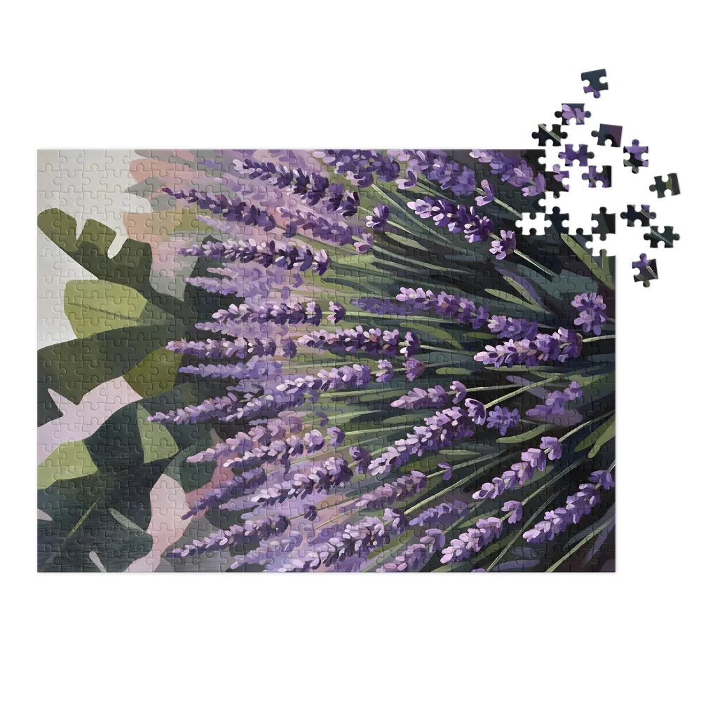 Lavender Field Serenity 
 Jigsaw Puzzle in Tin Box