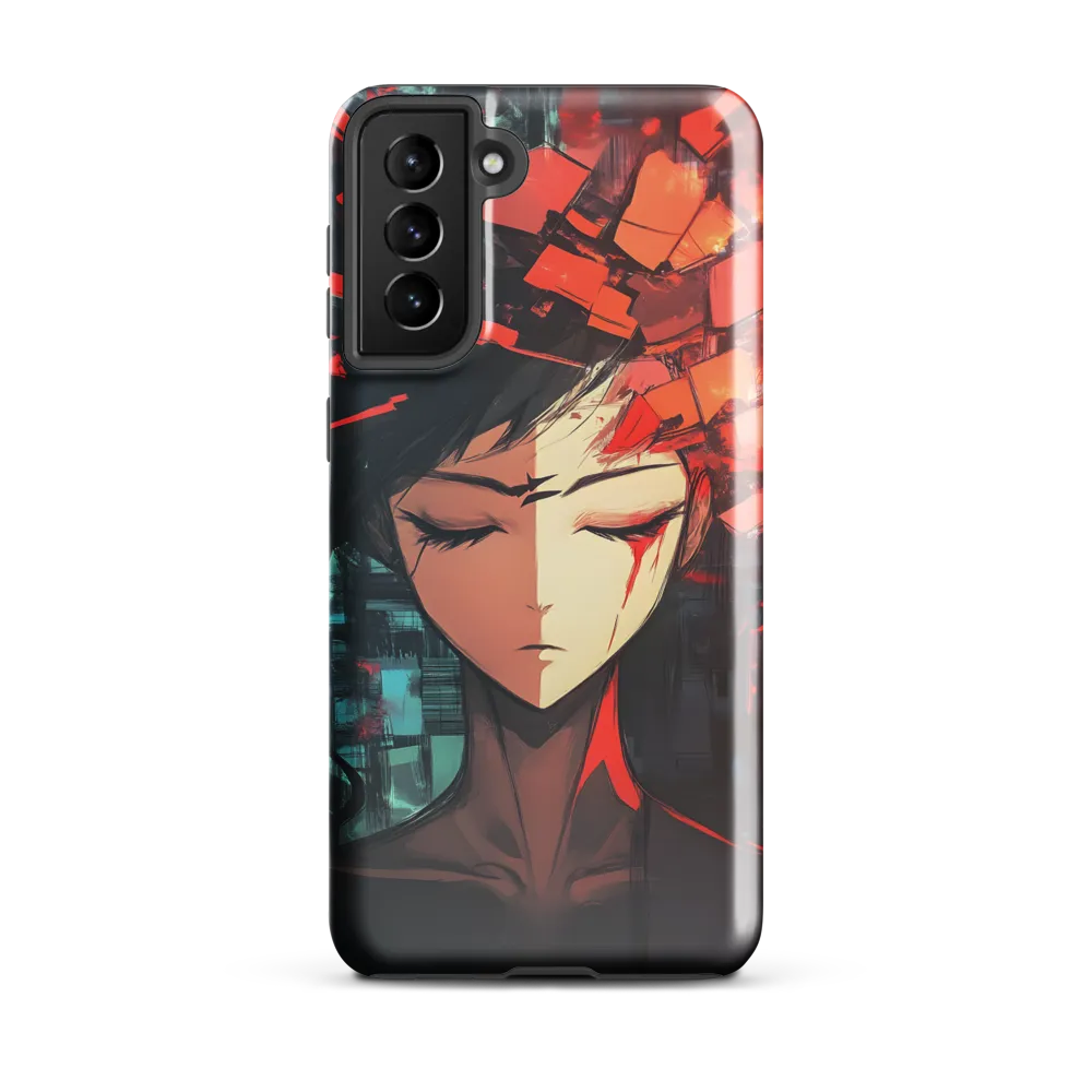 Fragmented Mind: The Silent Struggle | Phone Case |  S21 Plus | Tough Case | Glossy