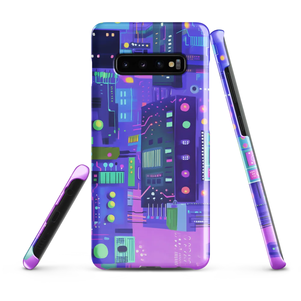 Futuristic Cityscape: A Digital Dream | Phone Case |  S10 Plus | Snap Case | Glossy