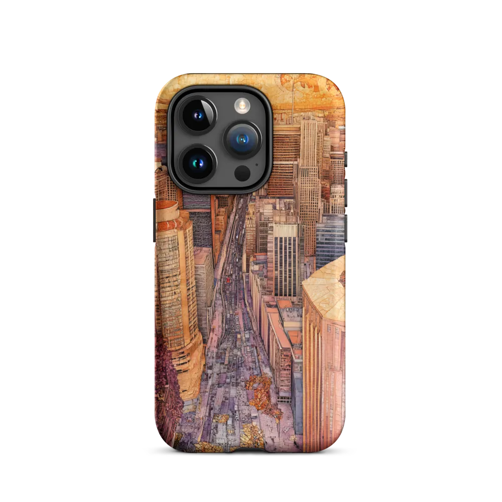 Mosaic Cityscape at Dusk