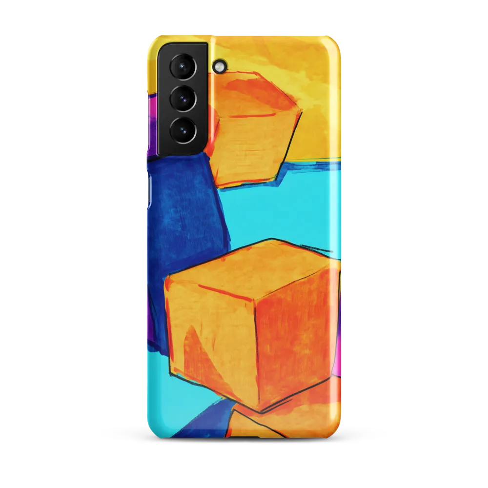Playful Cubes in Vibrant Harmony | Phone Case |  S21 Plus | Snap Case | Glossy