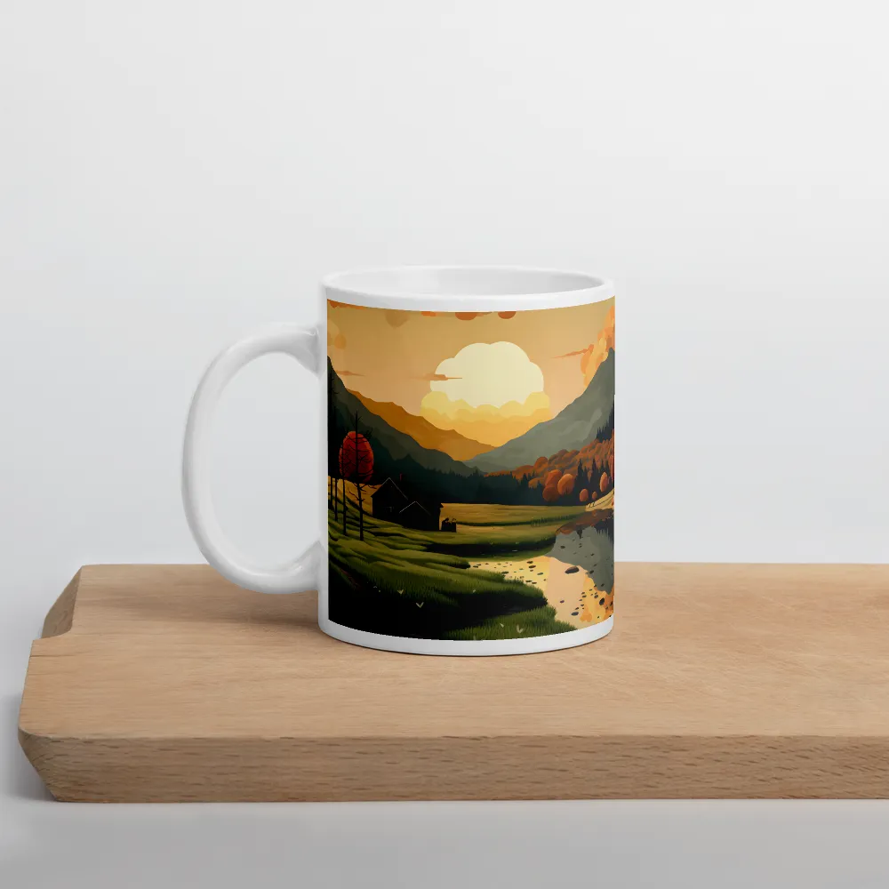 Whispers of Autumn: A Tranquil Evening | Mug with White inside | 11 oz