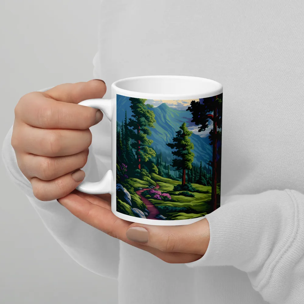 Serenity in Nature: A Lush Landscape | Mug with White inside | 11 oz