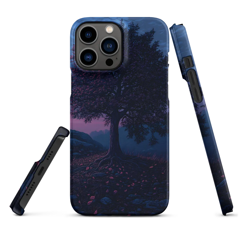 Twilight Oak with Magenta Falling Petals