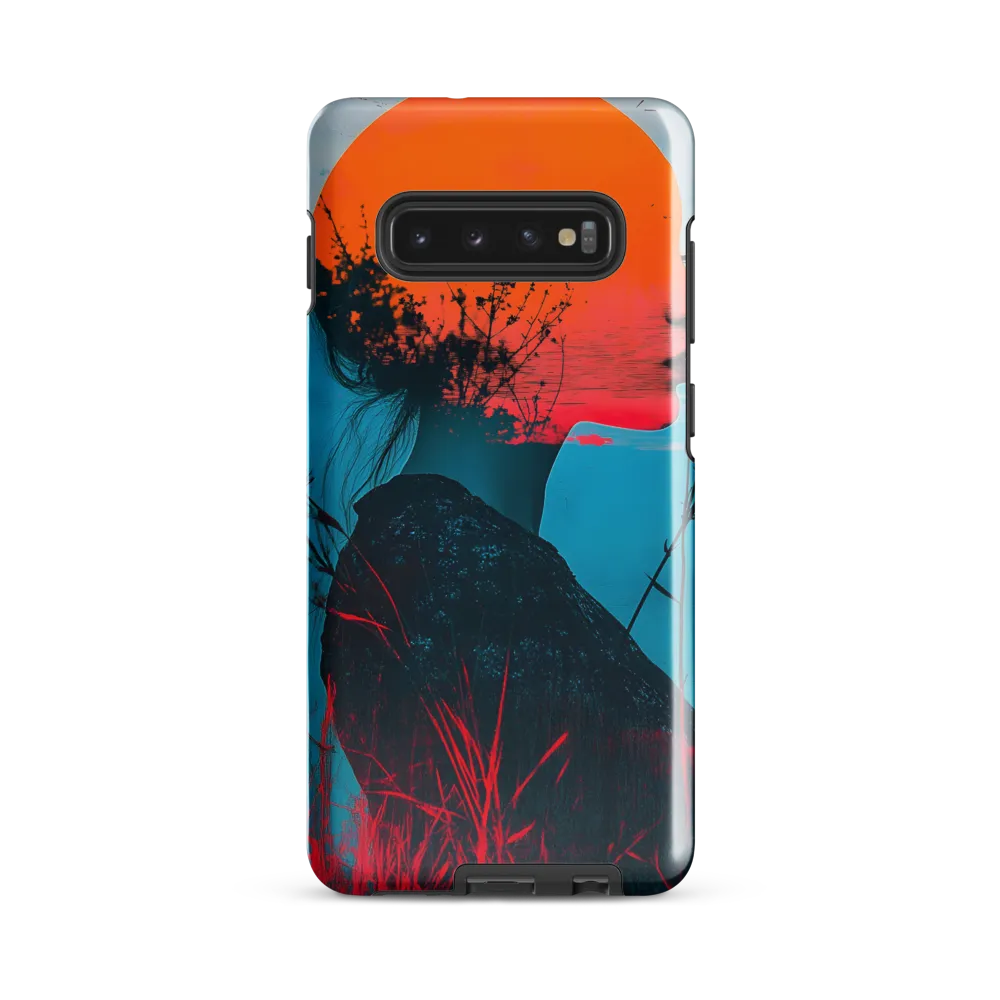 Ethereal Silhouette: A Dance of Nature and Self | Phone Case |  S10 Plus | Tough Case | Glossy