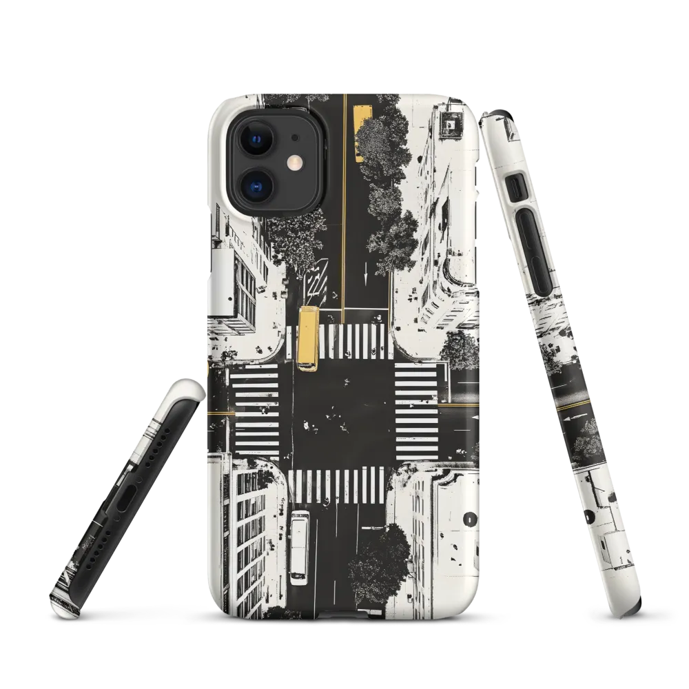 Urban Intersection: A Bird’s-Eye Perspective | Phone Case |  11 | Snap Case | Matte
