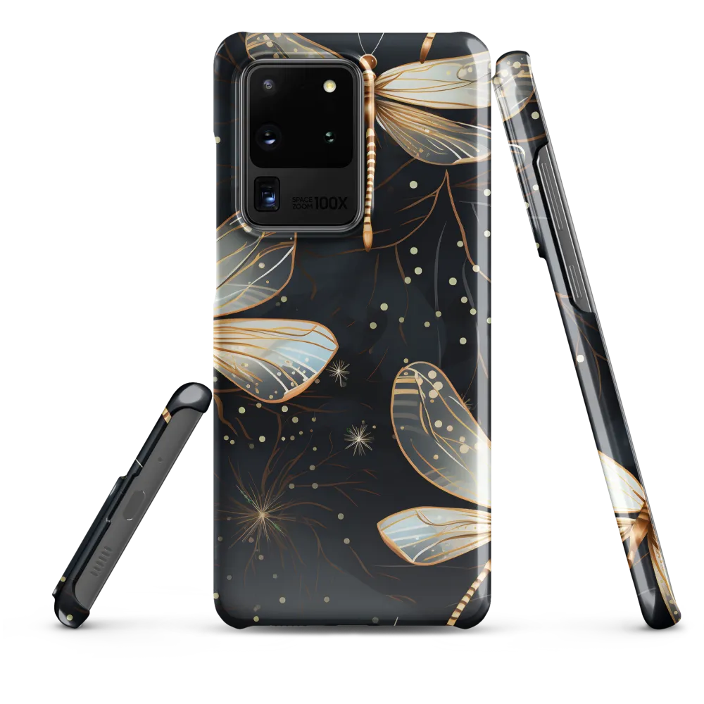 Ethereal Dance: Dragonflies in a Midnight Garden