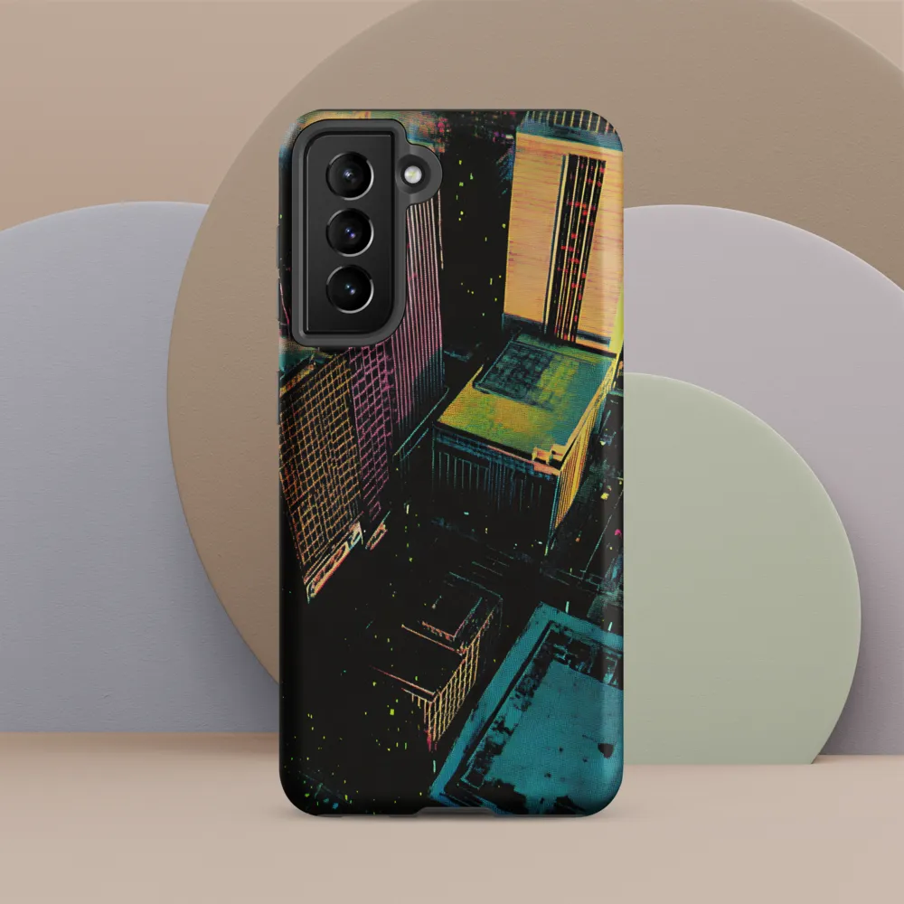Neon Dreams: A City from Above