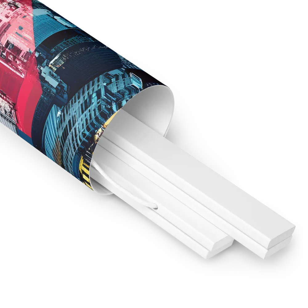 Dynamic Urban Symphony | Poster With White Wood Hanger | 12″×12″