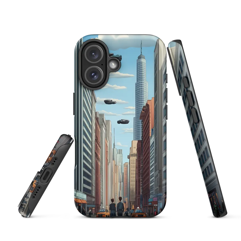 Futuristic Stroll through the Urban Skyline | Phone Case