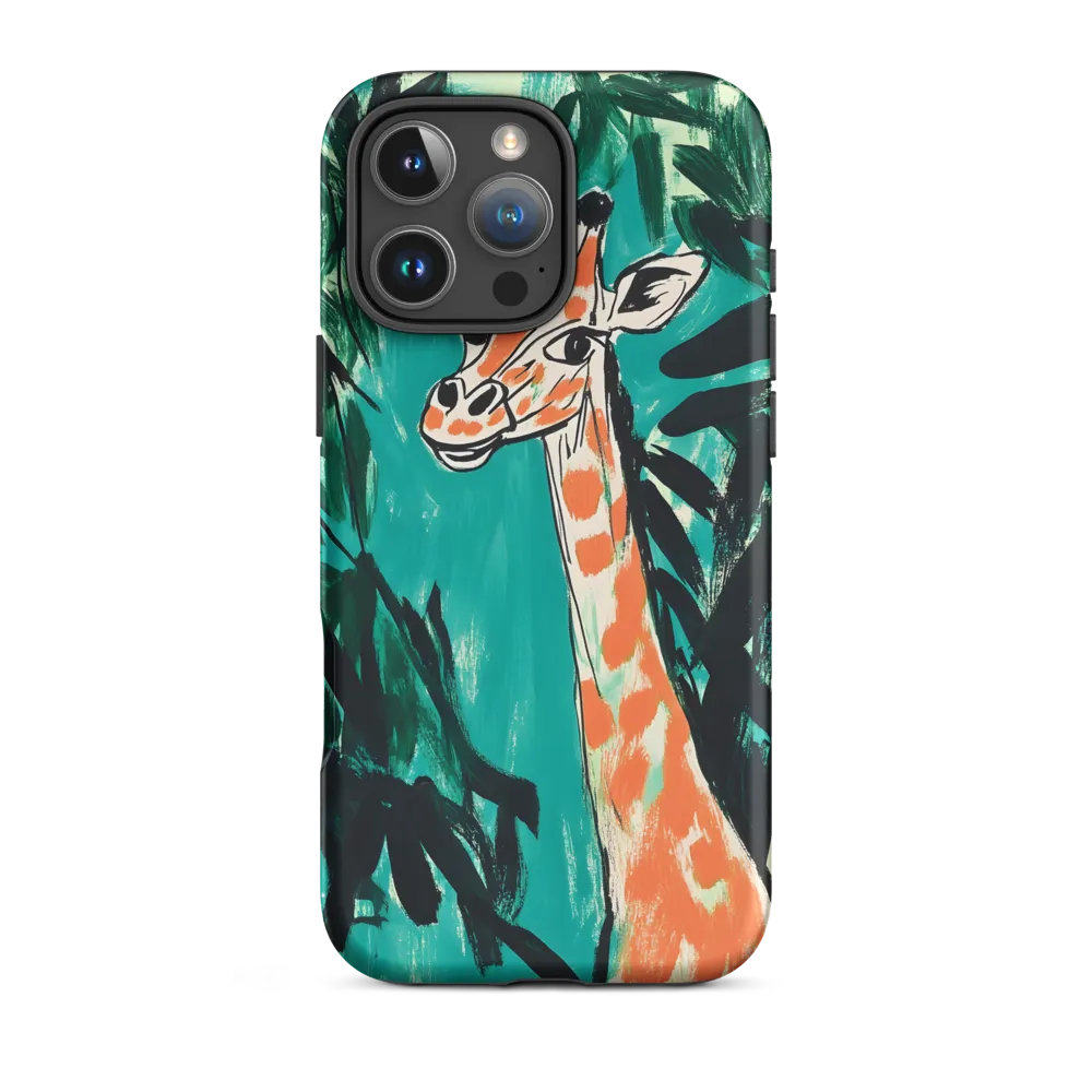 Curious Giraffe in Lush Greenery | Phone Case |  16 Pro Max | Tough Case | Matte