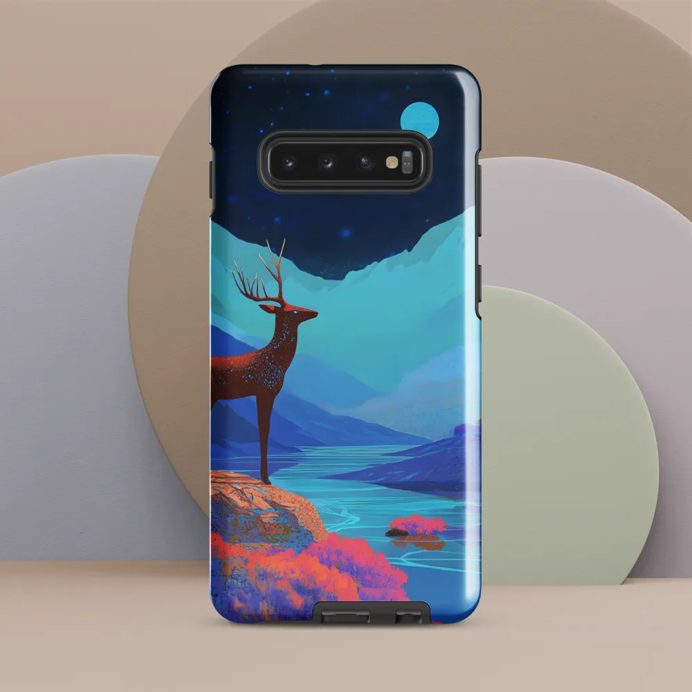 Cosmic Serenity: The Starlit Stag | Phone Case |  S10 Plus | Tough Case | Glossy