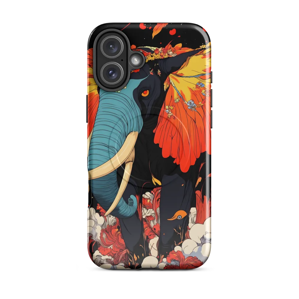 Majesty of the Floral Elephant | Phone Case |  16 Plus | MagSafe® Tough Case | Glossy