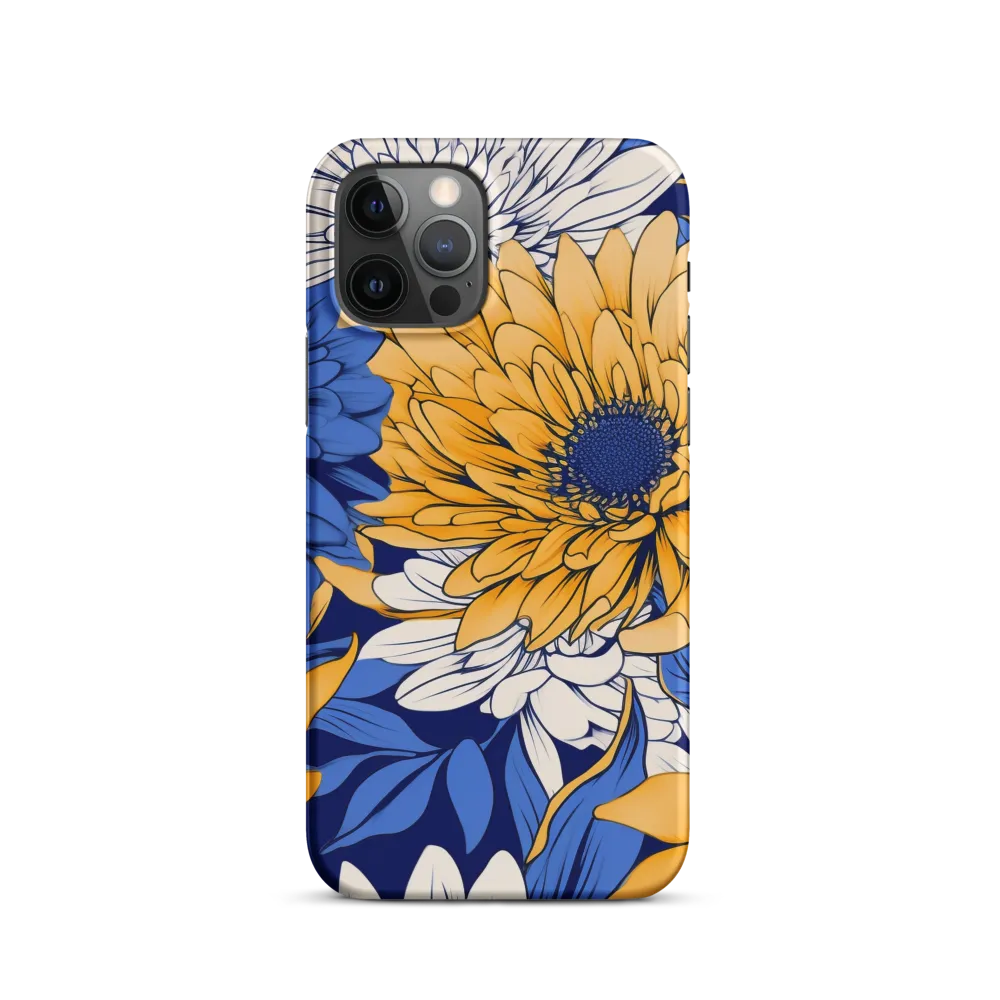 Floral Harmony in Blue and Yellow