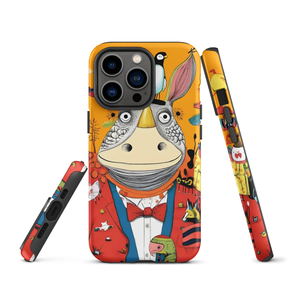 Whimsical Rhinoceros: A Playful Encounter