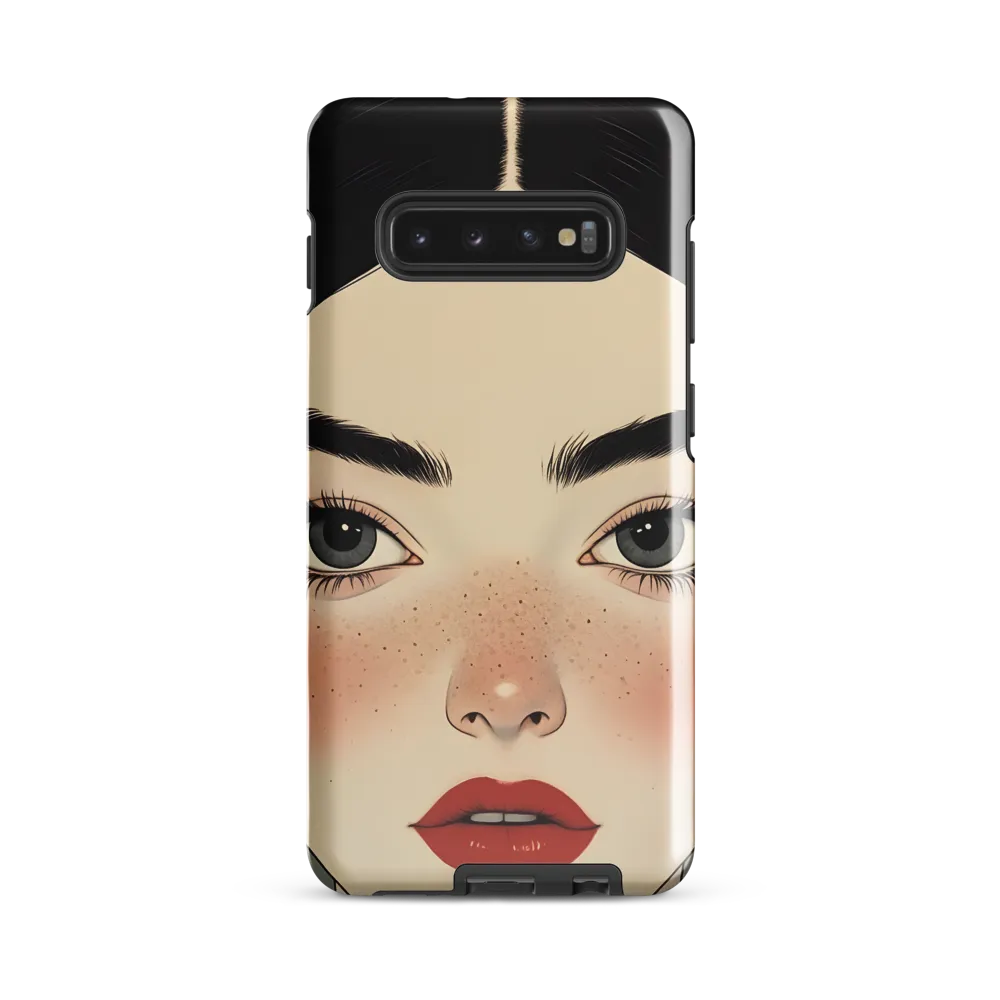 Serenity Captured: A Modern Portrait | Phone Case |  S10 Plus | Tough Case | Glossy