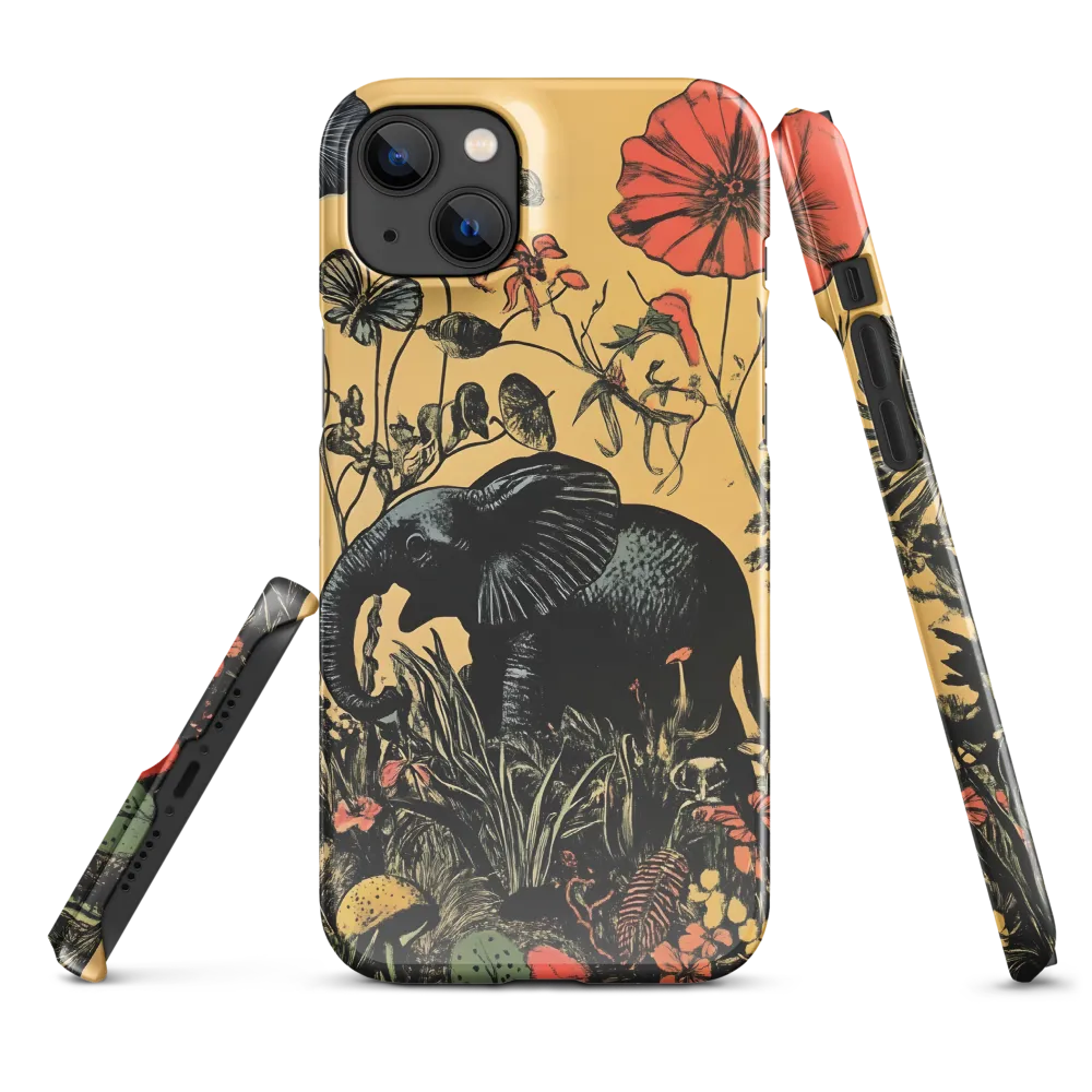 Floral Majesty: The Elephant's Sanctuary | Phone Case |  14 Plus | Snap Case | Glossy