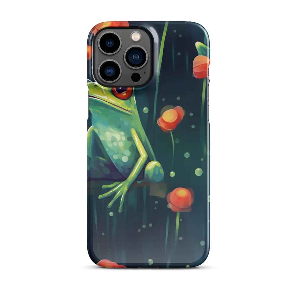 Playful Frogs in a Lush Pond