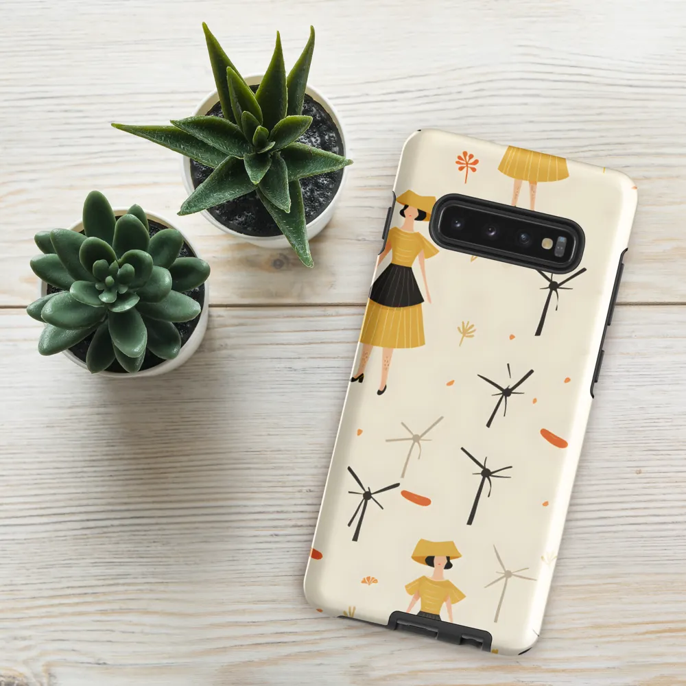 Whimsical Patterns of Nature and Femininity | Phone Case |  S10 Plus | Tough Case | Glossy