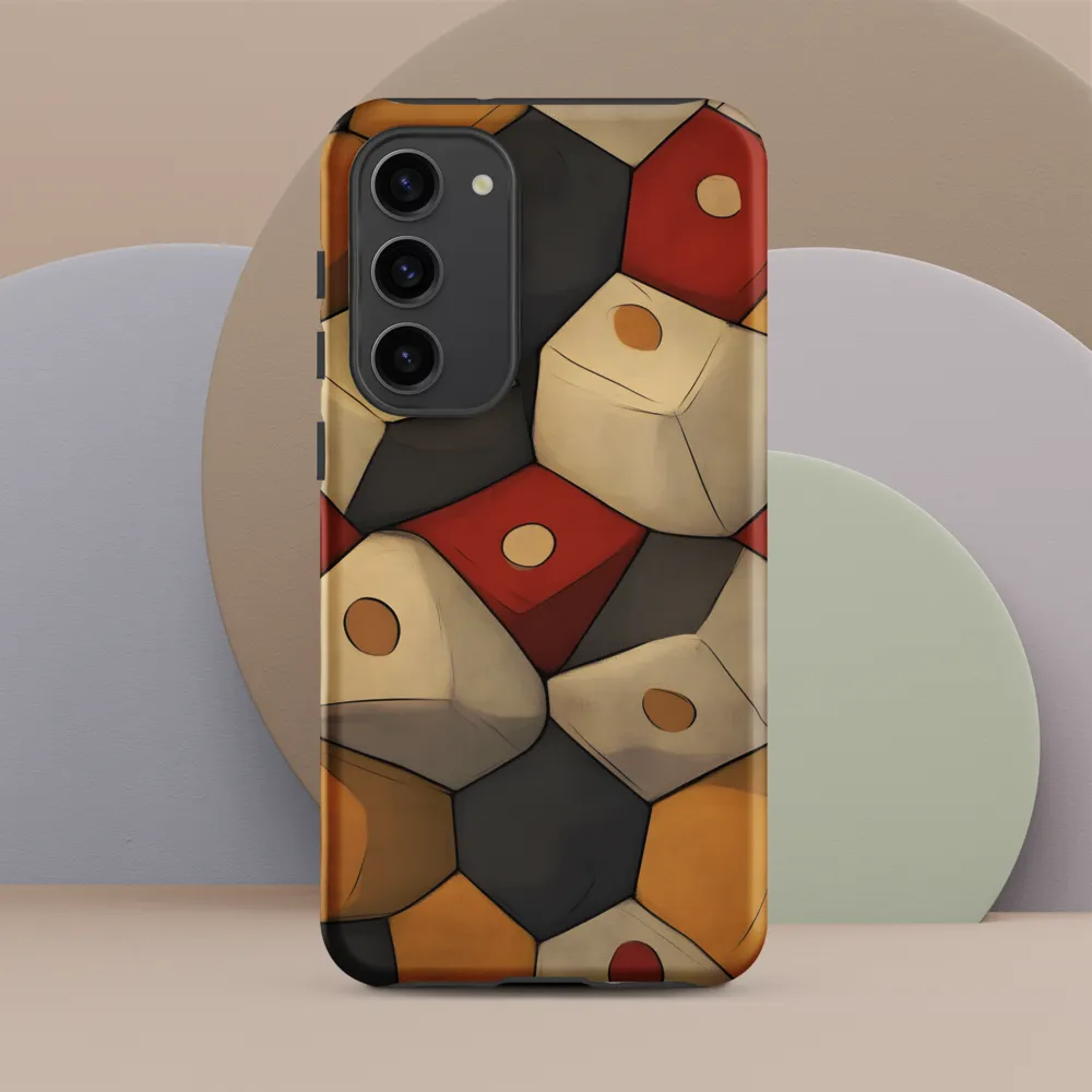 Interlocking Hexagons: An Abstract Dance of Color
