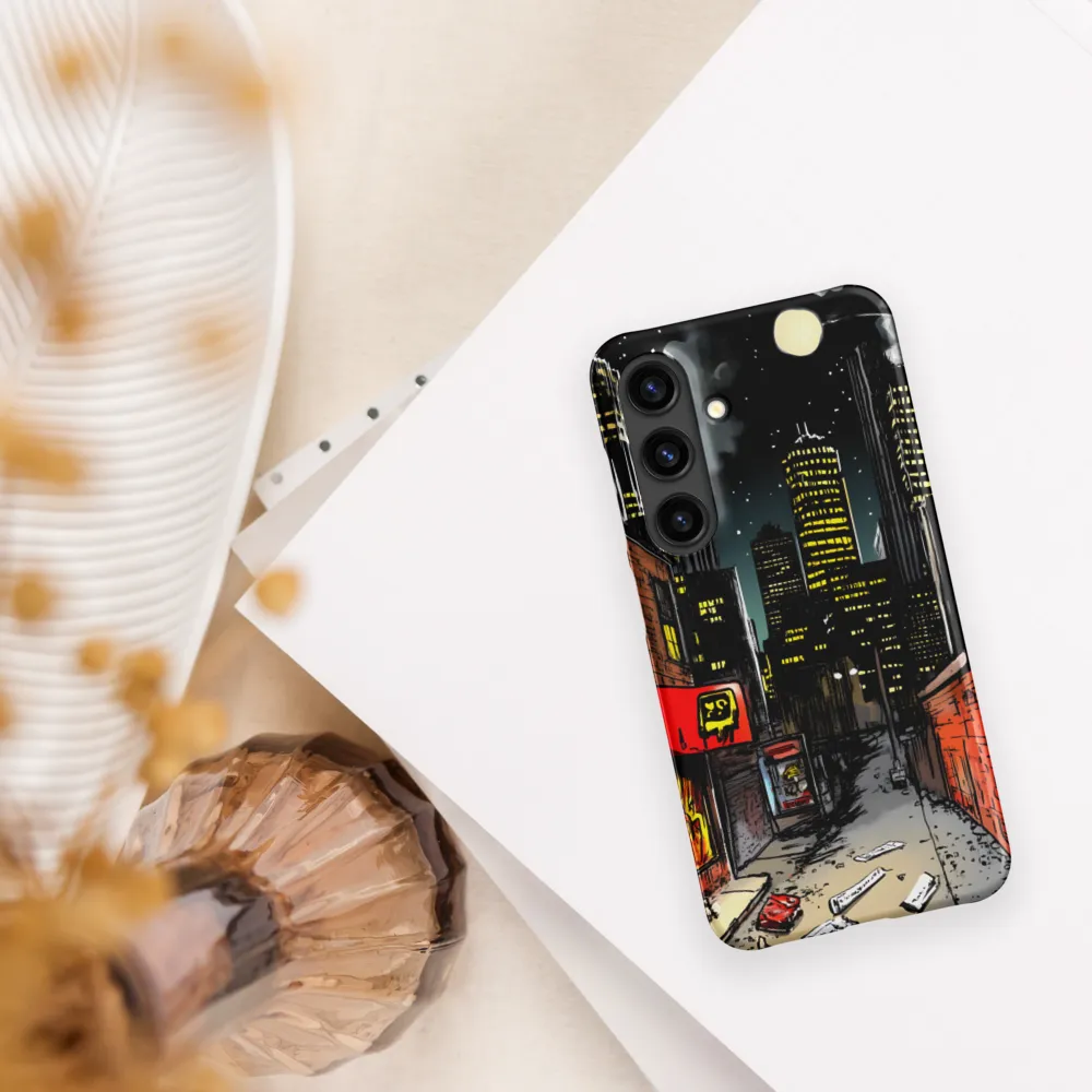 Nocturnal Cityscape: The Hidden Alley | Phone Case |  S24 | Snap Case | Matte
