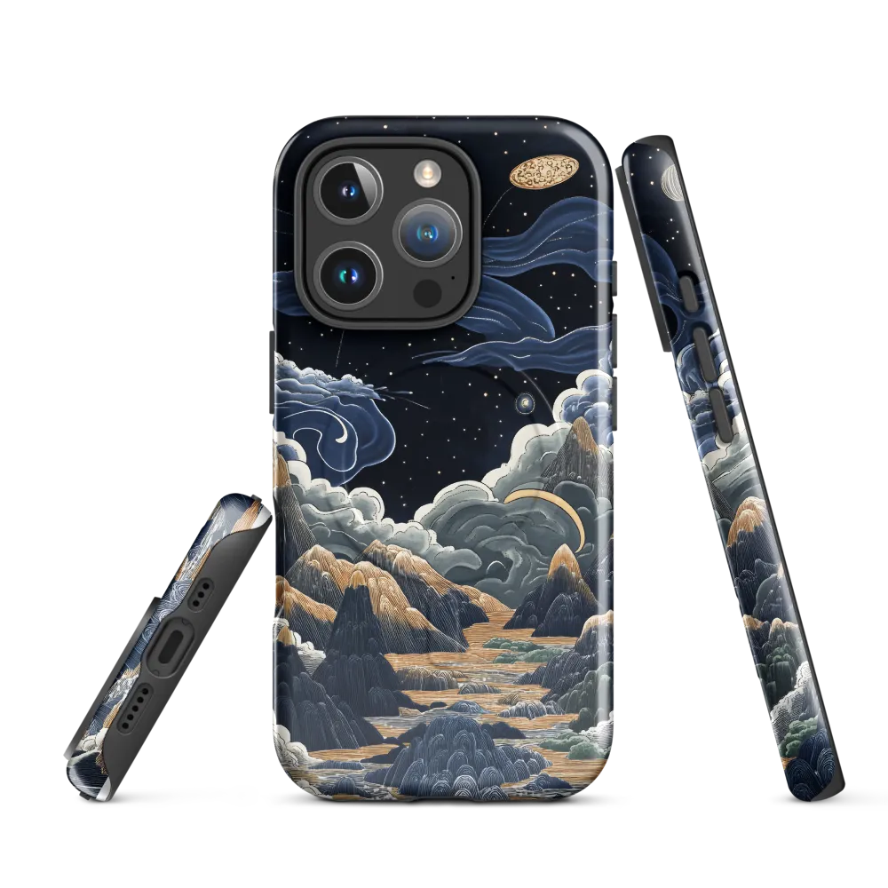 Celestial Harmony: Peaks and Planets | Phone Case |  16 Pro | MagSafe® Tough Case | Glossy