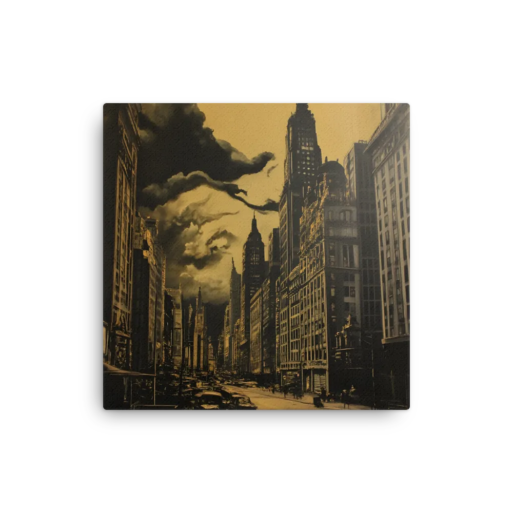 Echoes of a Forgotten Skyline | Thin Canvas | 16″×16″