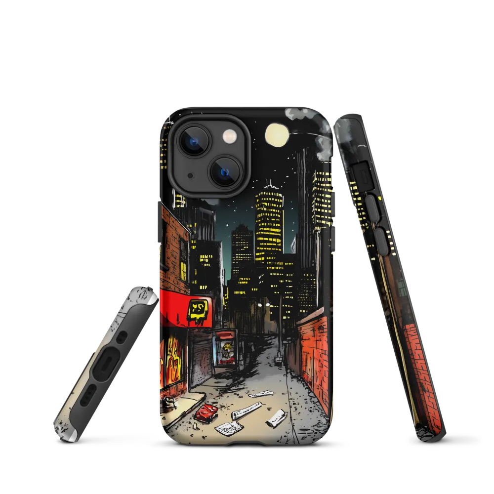 Nocturnal Cityscape: The Hidden Alley | Phone Case |  13 mini | Tough Case | Matte