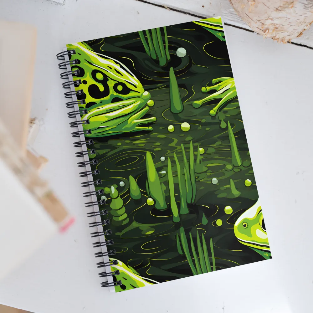 Green Harmony: Life Beneath the Surface | Spiral Notebook