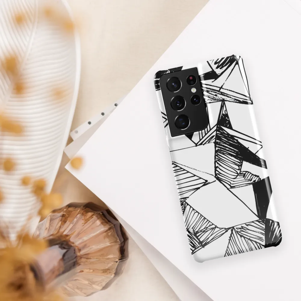 Dynamic Geometry in Ink | Phone Case |  S21 Ultra | Snap Case | Glossy