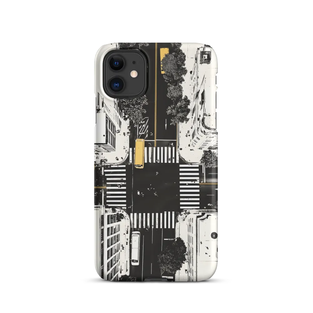 Urban Intersection: A Bird’s-Eye Perspective | Phone Case |  11 | Snap Case | Matte
