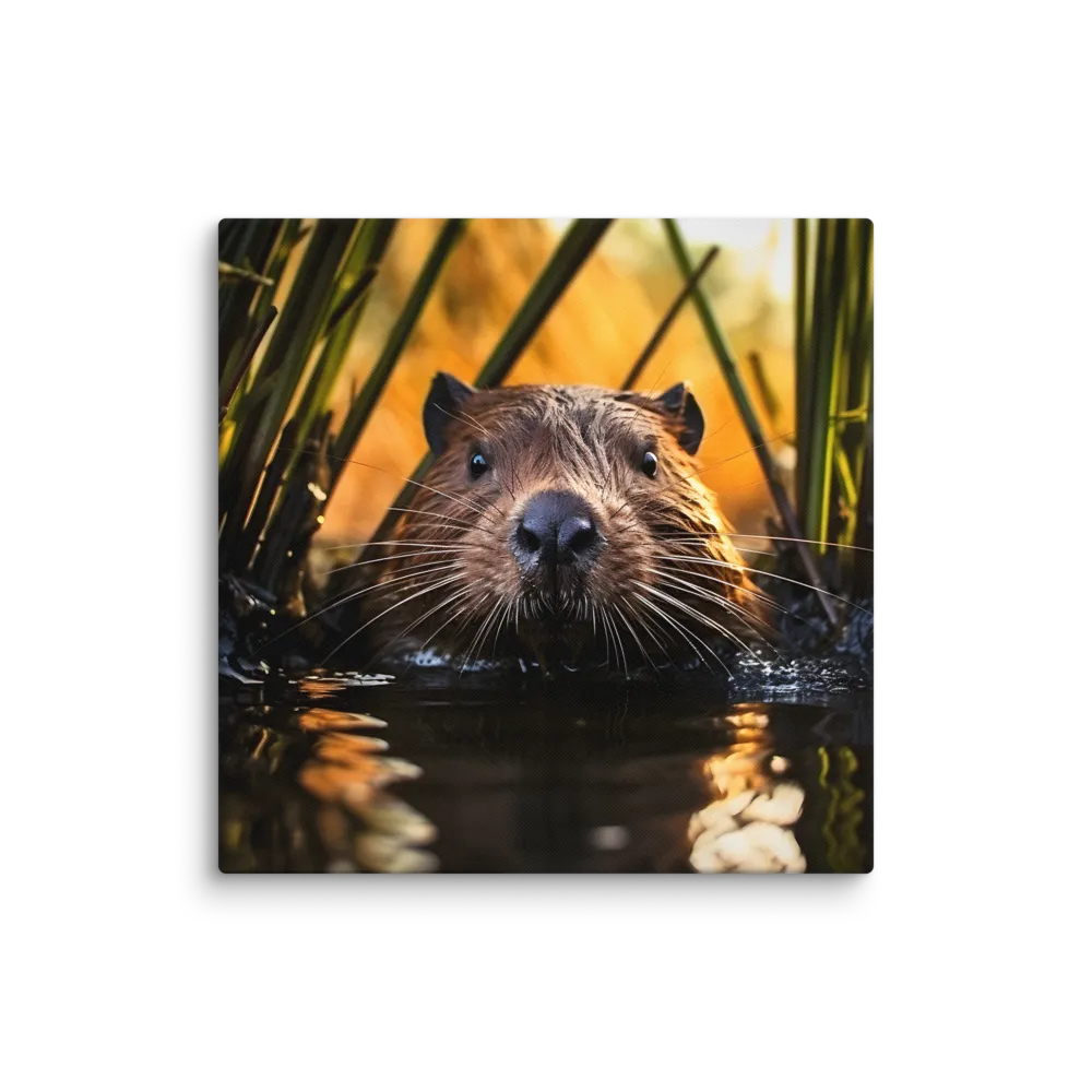 Beaver Serenity: A Natural Portrait | Canvas | 36″×36″