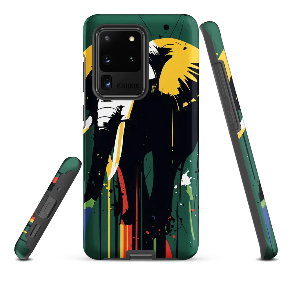 Majestic Minimalism: The Colorful Elephant
