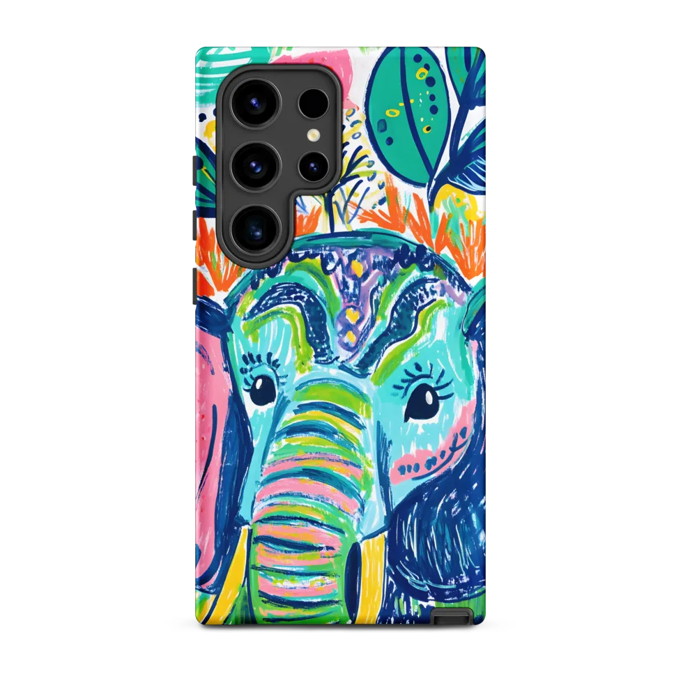 Striped Trunk — Elephant Portrait