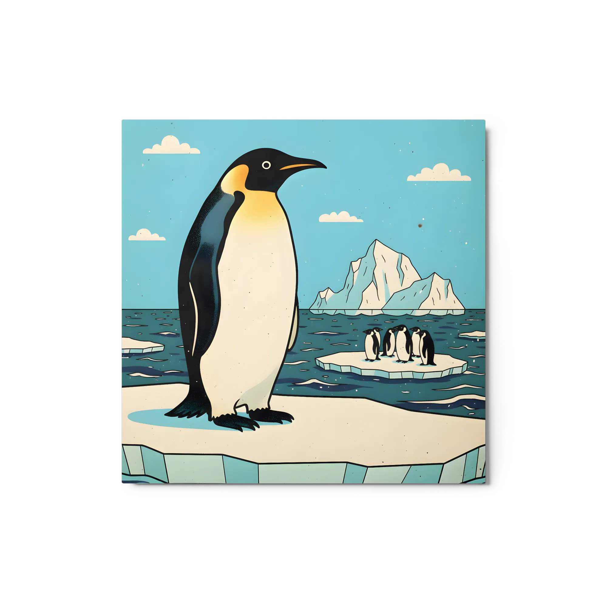 Emperor on Ice 
 Metal Print | 12″x 12″