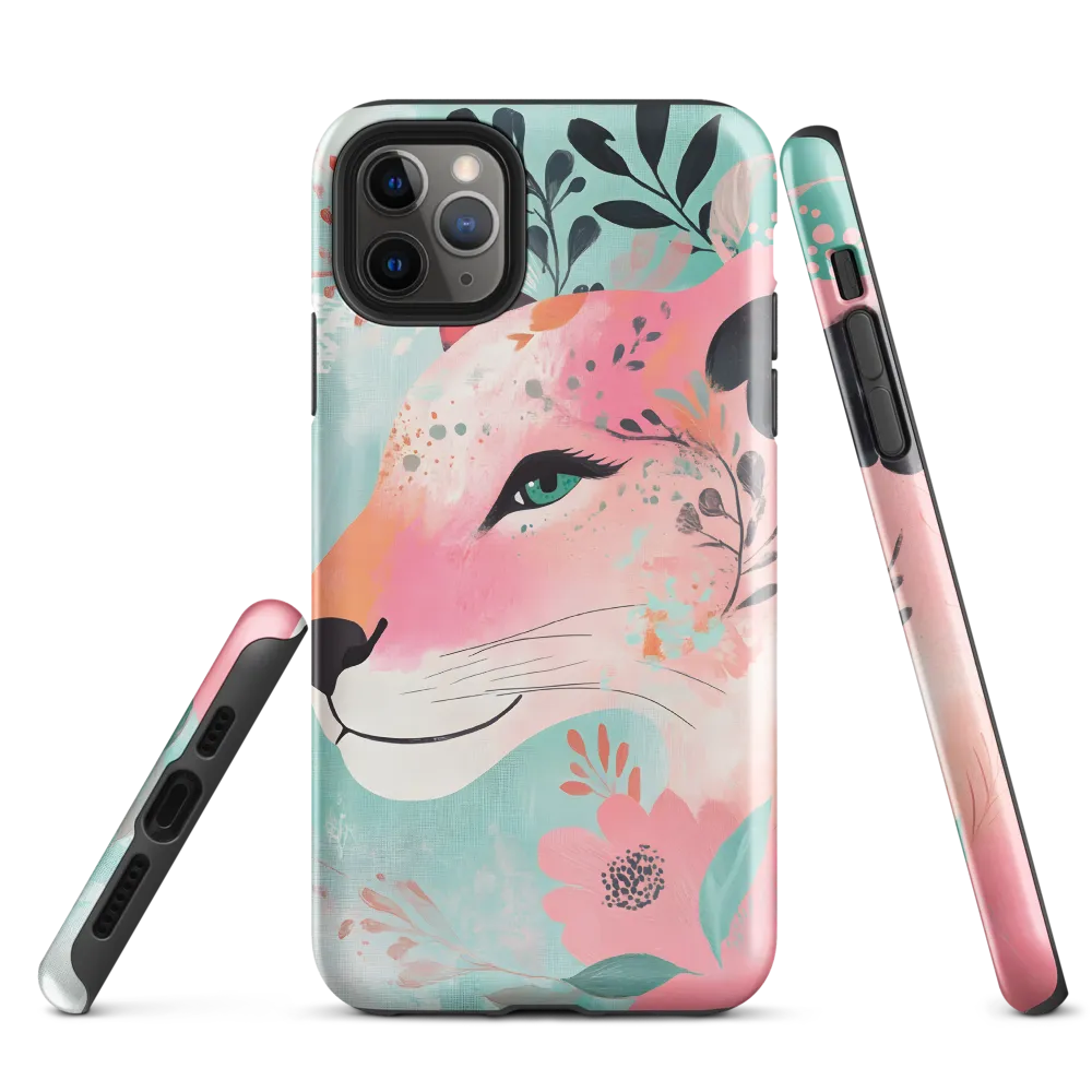 Whimsical Majesty: A Floral Lion | Phone Case |  11 Pro Max | Tough Case | Glossy