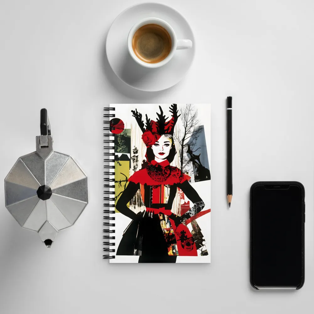 Elegance with Antlers | Spiral Notebook