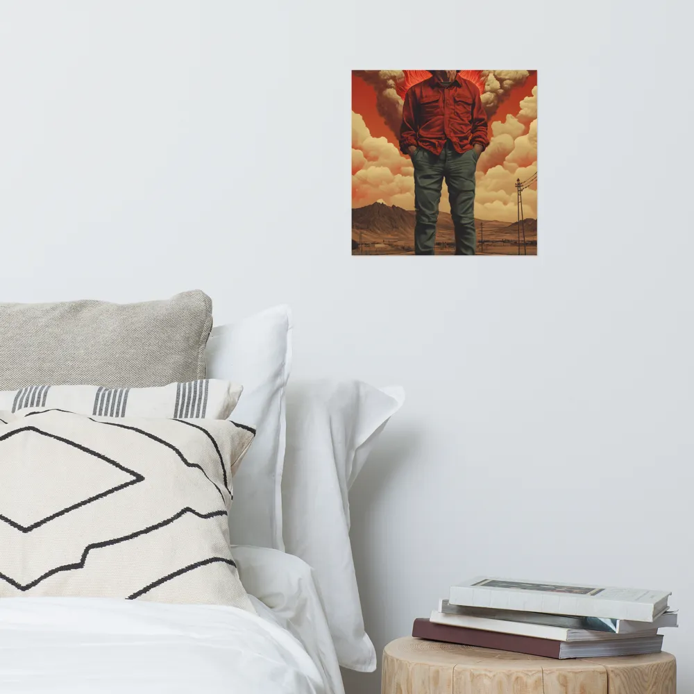 Defiant Spirit in a Surreal Landscape | Poster | 14″×14″