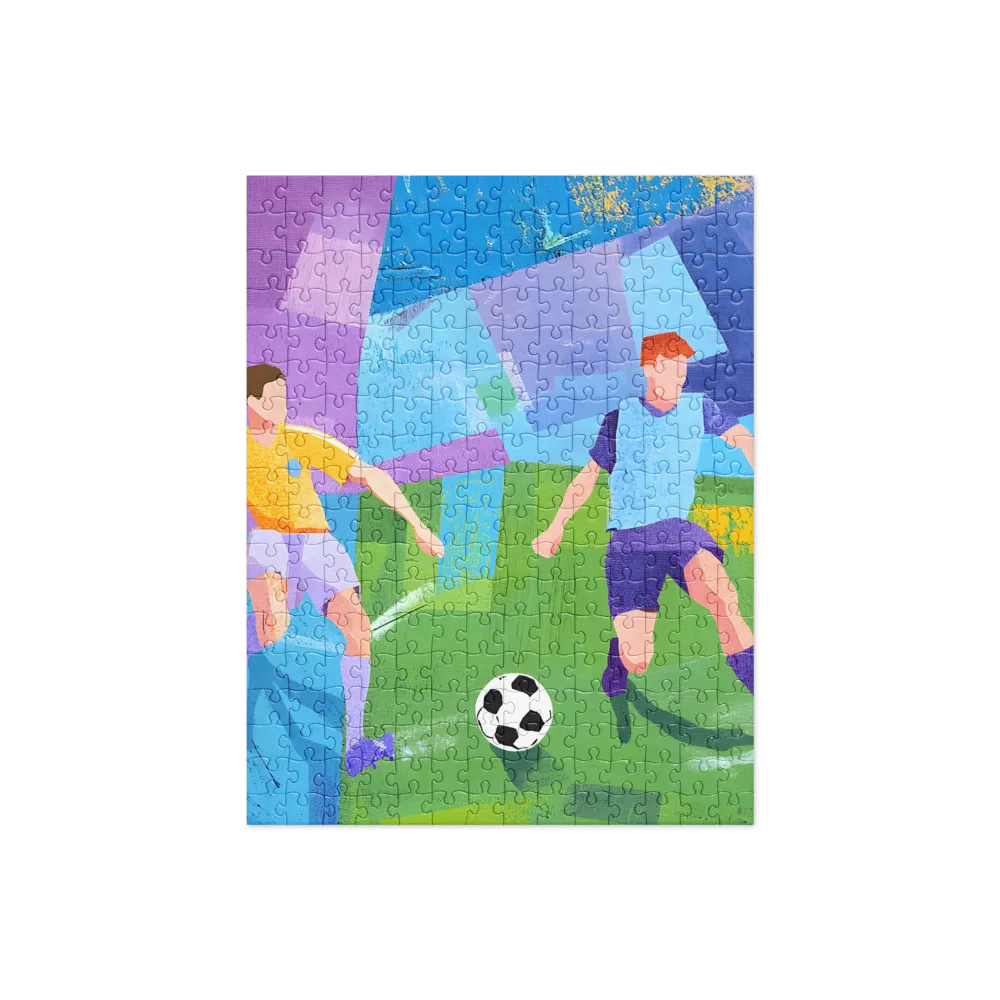 Dynamic Duel on the Field | Jigsaw Puzzle | 252 pieces