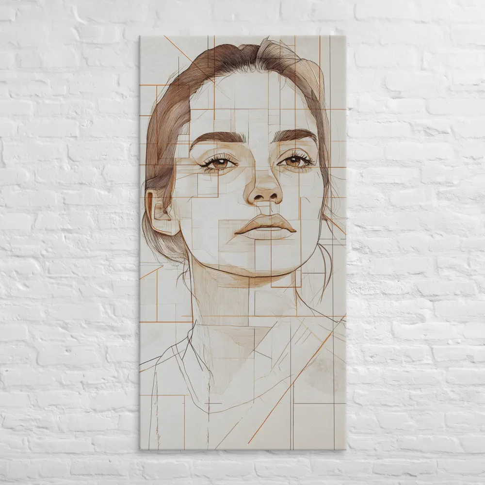 Geometric Serenity: A Minimalist Portrait