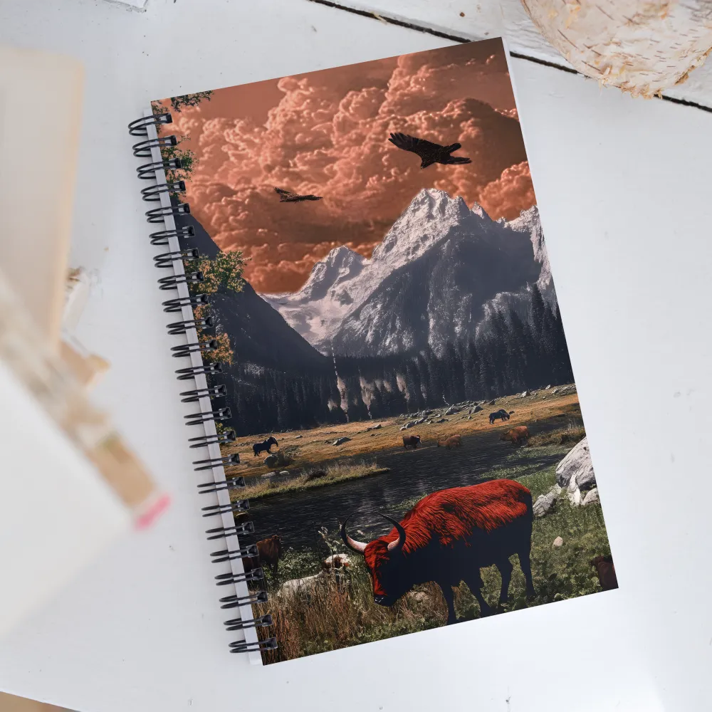 Serenity in Surreal Landscapes | Spiral Notebook