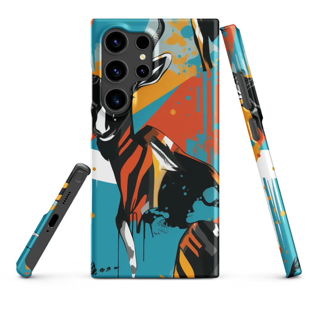 Dynamic Antelope in Vivid Abstract